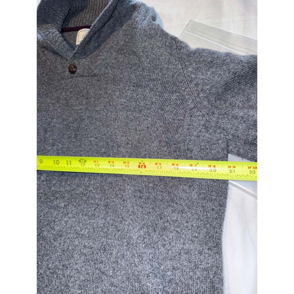 Jos. A. Bank 1905 Collection Mens XL Gray Merino Wool Shawl Collar Sweater - Picture 5 of 5